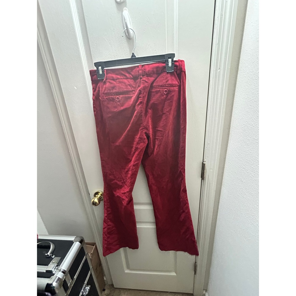 Vintage Body by Victoria Christie Fit Burgundy Velour Bootcut Pants Size 4 Y2K - Picture 5 of 5